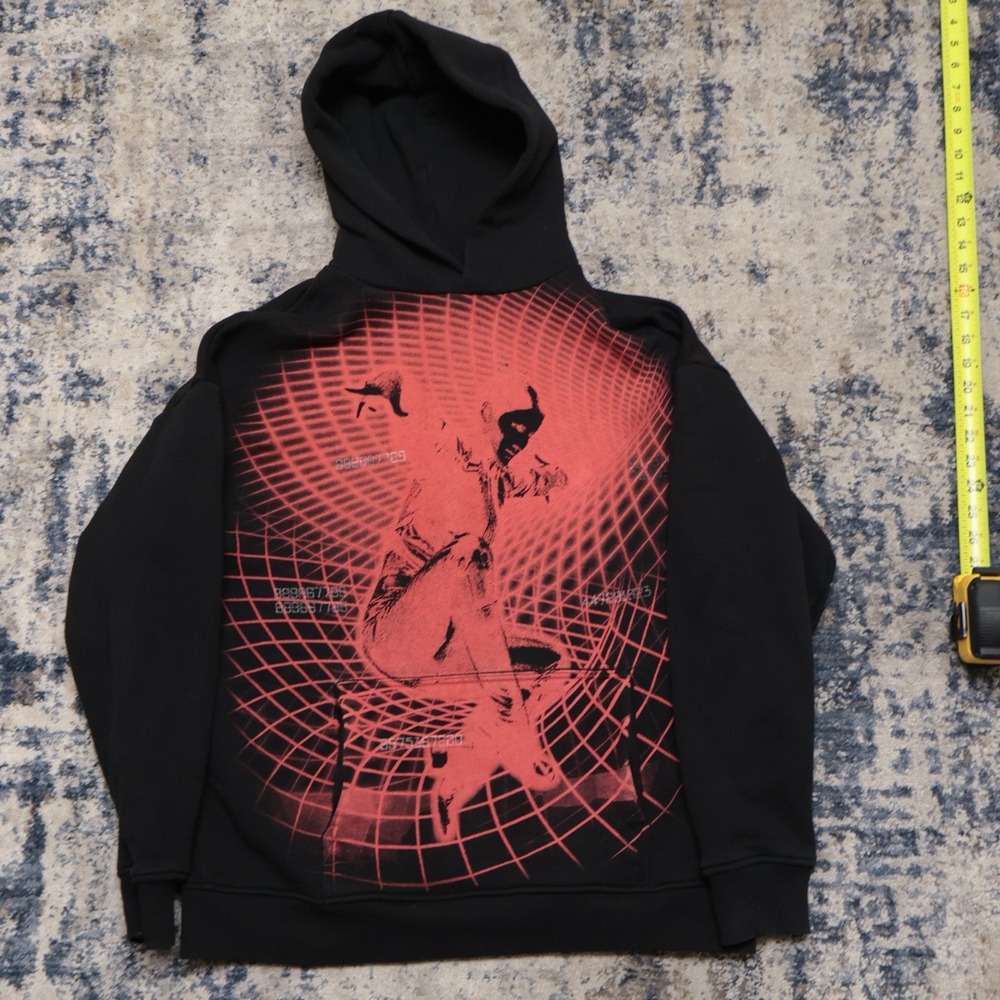 Jaded London x Matrix Graphic Hoodie Cyber TERRY CLOTH Unisex Small Oversized